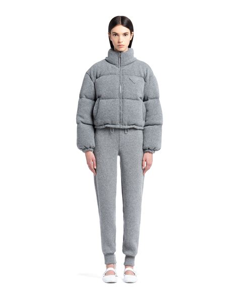 prada ladies puffer jacket|prada cashmere puffer jacket.